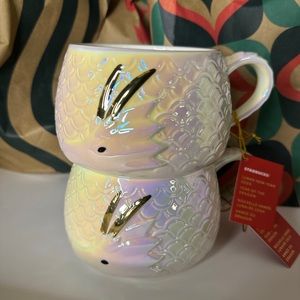2 Year of The Dragon Starbucks Mugs New With Tags